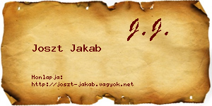 Joszt Jakab névjegykártya